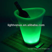 Good PE material color changing remote control champagne ice bucket